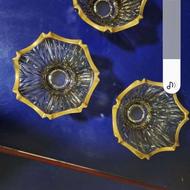 سرویس 6 نفره. پذیرایی بلور لب طلایی دست ساز