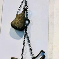 باروت دان انتیک جنس برنج و قلم کاری شده