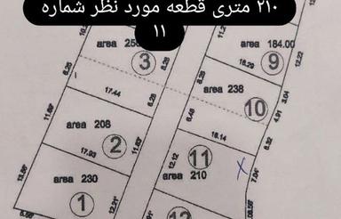 فروش زمین مسکونی 210 متر در لپاسرک