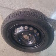 لاستیک و رینگ 165 پراید در حد نو