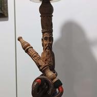 قلیون تنه چوب گردو رخ به همراه شلنگ رخ