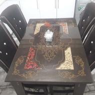 یک دست مبل هفت نفره بامیزوعسلی ویک میزوصندلی ناهارخوری