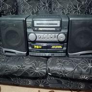 رادیو ضبط ایوا مشکی صحیح و سالم