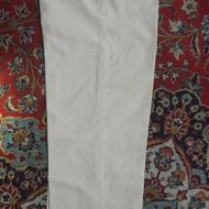 شلوار شیک دررنگ کرمی سایز32