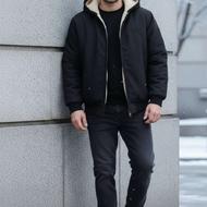 کاپشن مشکی مردانه خز دار