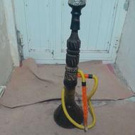 قلیان چوبی پایه شیشه شلنگ بدون نشتی تخفیف هم دارم