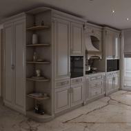 طراحی 3 بعدی کابینت و کمد دیواری