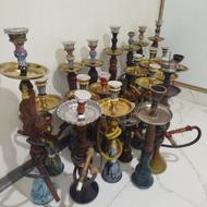 تعدادی قلیون چوبی و فلزی کامل