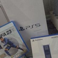 ps5 نو نو با شارژر و cd بازی فروش و معاوضه