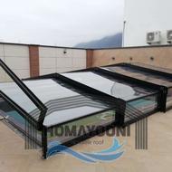 سقف متحرک استخر سقف متحرک المینیومی در کردان