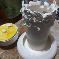 ظرف سفالی کاربردی خوش رنگ