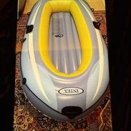 قایق بادی دو نفره اینتکس با دو عدد پارو یک عدد جلیقه نجات