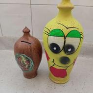 یک جفت قلک سفالی