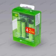 باتری قلمی قابل شارژ جی پی مدل Rs بسته 6 عددی