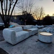 مبل ال جذاب با میز و عسلی