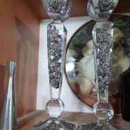 شمعدان چک اصل ملیله کاری قدیمی زیبا