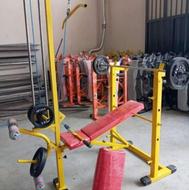 دستگاه بدنسازی 45 کاره پروفیل 60 وزنه دمبل هالتر