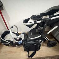 کالسکه کودک همراه با ساک و کریر