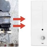 طرح تعویض آبگرمکن دیواری کهنه با نو