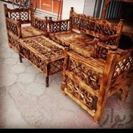 تخت سنتی مبل 7 نفره رنگ شده نراد