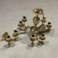 لوستر برنجی 6 شاخه درحد نو