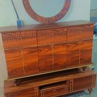 ست آینه کنسول میز تی وی جاکفشی جهیزیه عروس 3 قلم کالا جهیزیه