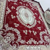 فرش 12متری گل برجسته کارکرده دو تخته