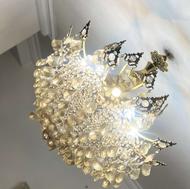 لوستر برنزی و کریستال