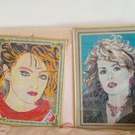 تابلوکوبلن.منجوق دوزی شده باقاب 2عددقاب نشده 1عدد