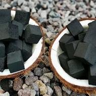 نیروی ساده در کارگاه تولید زغال فشرده نارگیل و پسته