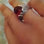 انگشتر چهل گل طاهر عقیق سرخ ایران