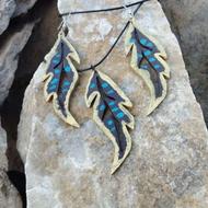 ست گردنبند و گوشواره چوبی