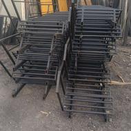 پله اهنی پیچ گردان صاف نرده نردبان دیوار بالکن مغازه حفاظ