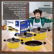 حراج سرویس قابلمه و تابه لانه زنبوری 7 پارچه