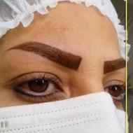 کاورتتو قدیمی وبد رنگ فیبروز ابرو نچرال به روش کرکی مویی