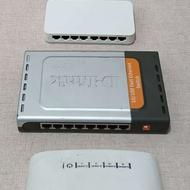 هاب سوئیچ هشت پورت مودم سوئیچر با آدابتور