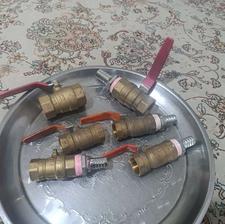 شیر گازی تمام برنجی 1 اینچ و 11/4 اینچ