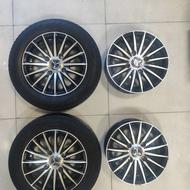 چهار حلقه رینک پراید با دو تا لاستیک دانلوپ