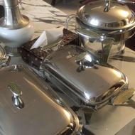 ظروف سیلورخارجی ( سوفله خوری 4تیکه در حد نو)