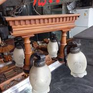 لوستر چوبی چراغ چوبی