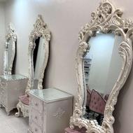 فروش آینه کنسول قدی بهمراه باکس کشویی و میز دونفره