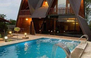 اجاره کلبه سویسی استخردار روباز ابگرم