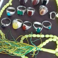 13عدد انگشتر نقره رکاب دست ساز