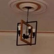 لوستر چوبی و فلزی