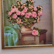 تابلو روبان دوزی زیبا و شیک