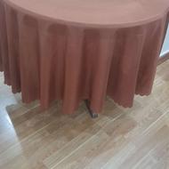 رومیزی ساتن براق وصاف درحدنو قطر 250