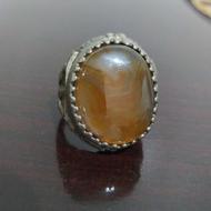 انگشتر عقیق سلیمانی رکاب قلم