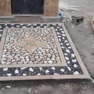 نصب وساب سنگ لاشه وموزائیک کف