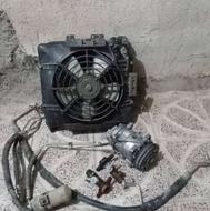 فن ورادیاتور وکمپرسور سالم وبی عیب