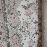 قالی نه متری کویر یزد کرم رنگ برجسته..